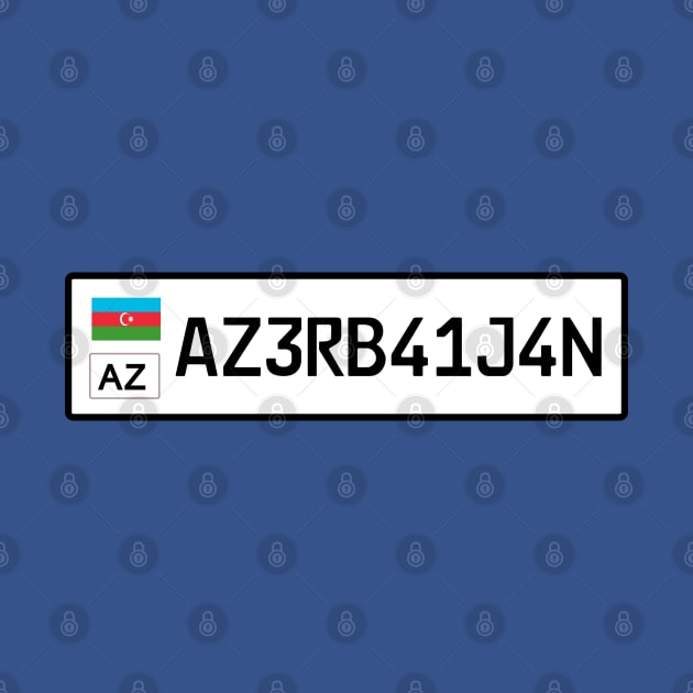 Azerbaijan car license plate by Travellers