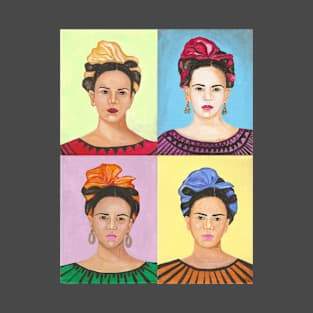 Frida Kahlo Inspired Pop Art Painting T-Shirt