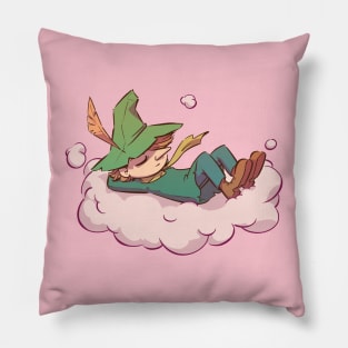 Snufkin sleeping in a pink cloud Pillow