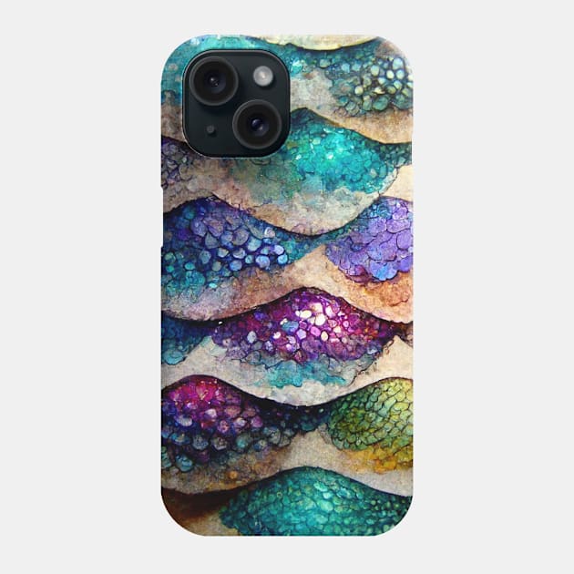 Rainbow Mermaid Scales Phone Case by Moon Art