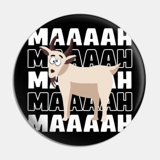 Crazy cartoon goat Pin