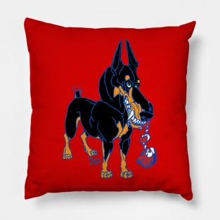 Black Doberman Pillow