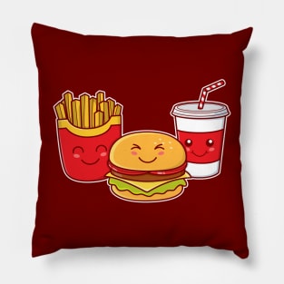 Kawaii Burger and French Fries Pillow