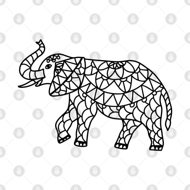 Mandala Elephant by Satic