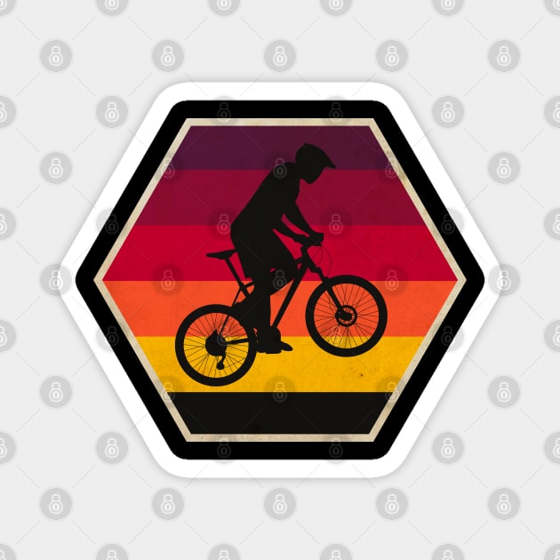 Biking Sunset Magnet by CTShirts