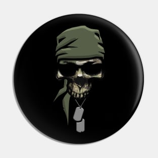 Camo Special Forces Skull Pin