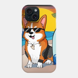 Surfing Corgi Phone Case