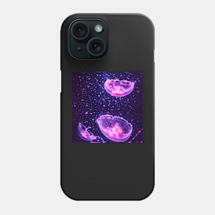 Pink Galaxy Luminescent Jellyfish Phone Case