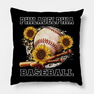 Awesome Baseball Name Philadelphia Proud Team Flowers Pillow