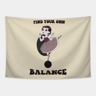 Old Cartoon Style pin up Ballerina Tapestry