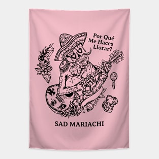 Sad Mariachi Mexico Tapestry