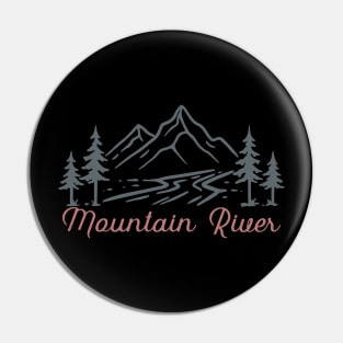 Mountain River Pin