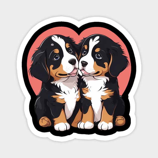 bernese mountain dog Magnet by animegirlnft