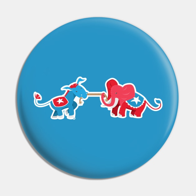 The Electoral Games - (Blue) Pin by dhartist