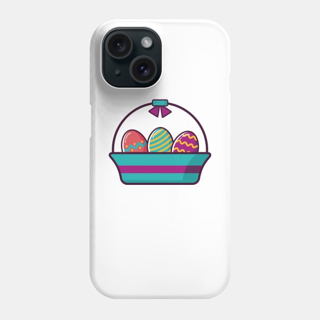 Easter basket with colorful eggs Phone Case by derE