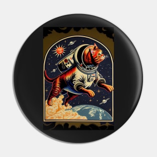 Cosmonaut Cat Pin