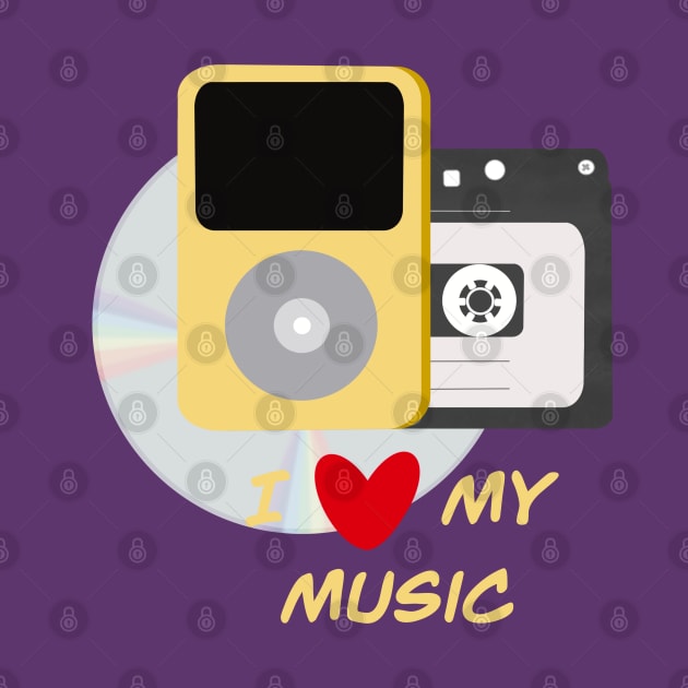 I Love My Music - Yellow by Alliart