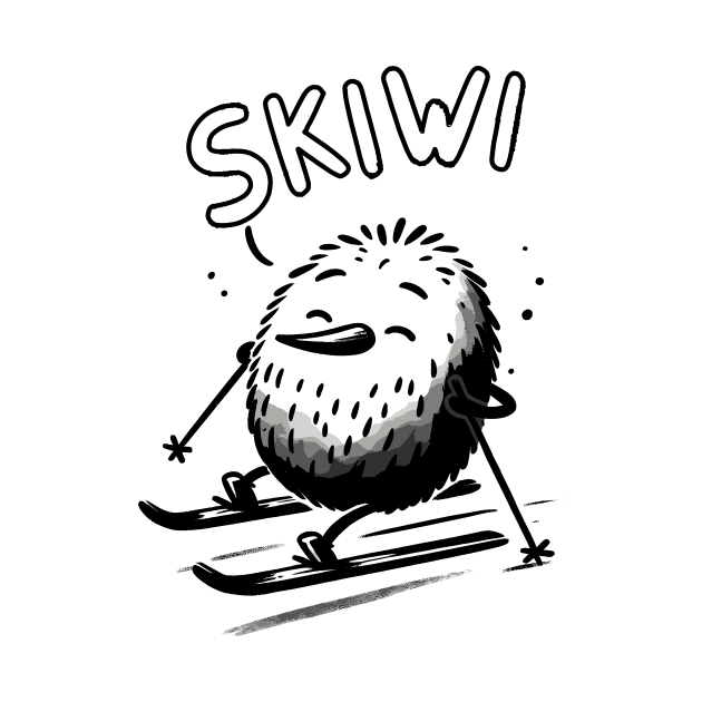 Chillout Skiwi Kiwi Bird (Back Print) by DoodleDashDesigns