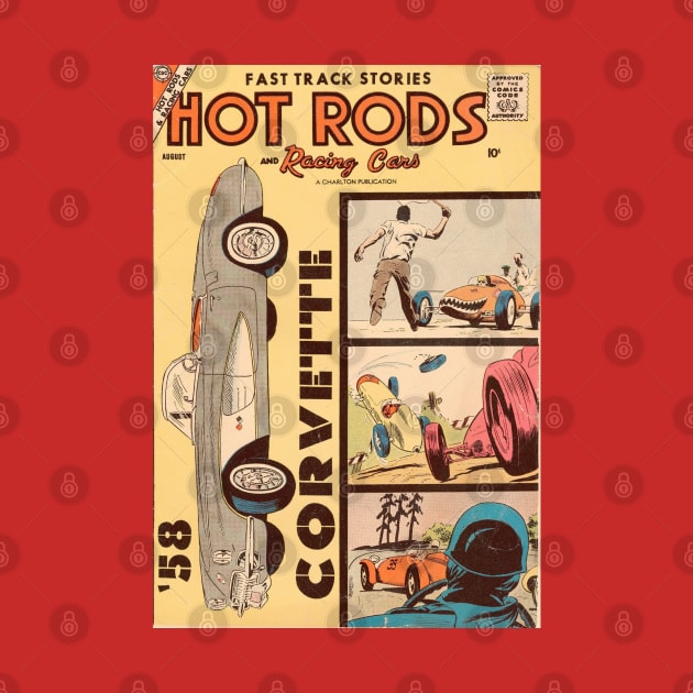 VINTAGE COMICS HOT RODS RACING CARS 50S by DAZu