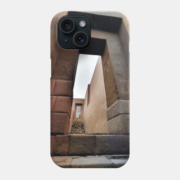 vintage colorized photo of peruvian architecture Phone Case by In Memory of Jerry Frank