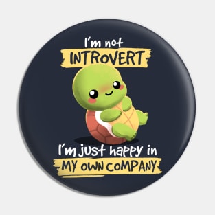 Introvert turtle Pin