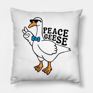 Peace Geese Silly Goose with Sunglasses Pillow