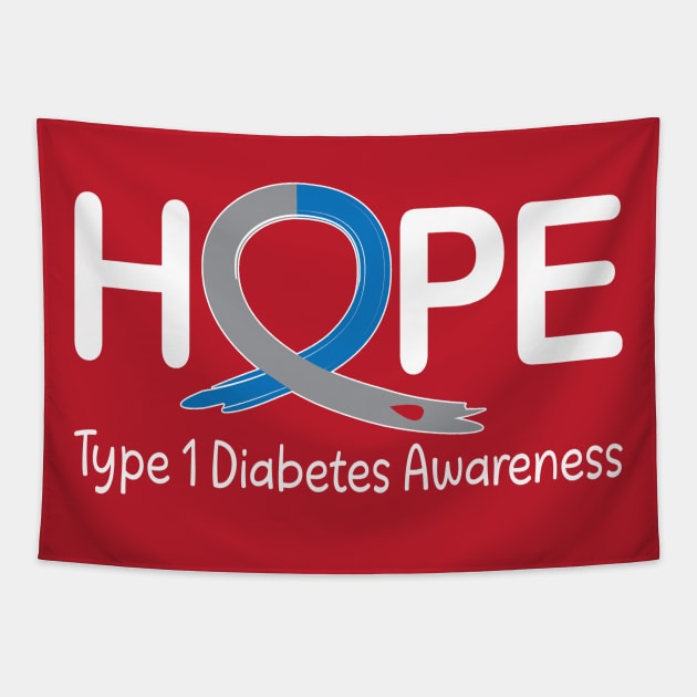 Hope Type 1 Diabetes Awareness Tapestry by PenguinCornerStore