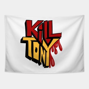 Kill Tony Custom Fan Logo in Red and Yellow Tapestry