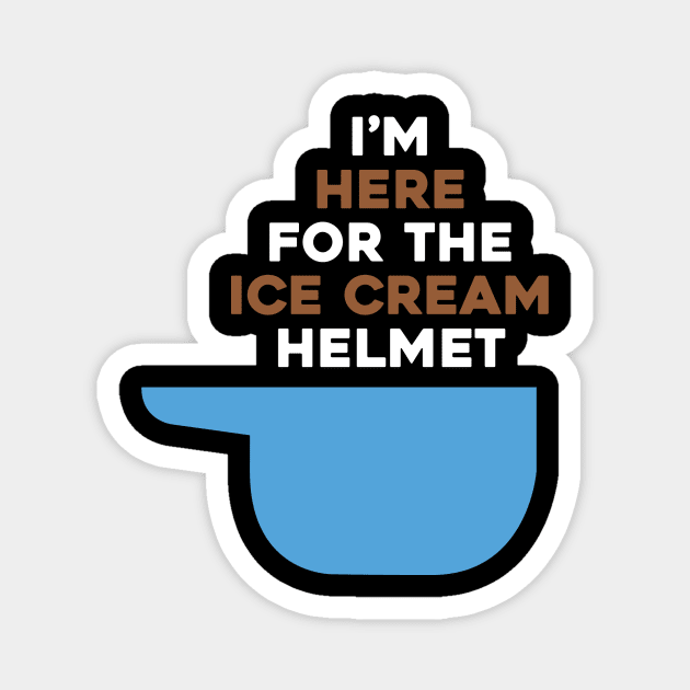 Ice Cream Helmet Magnet by BaseballAndIceCream