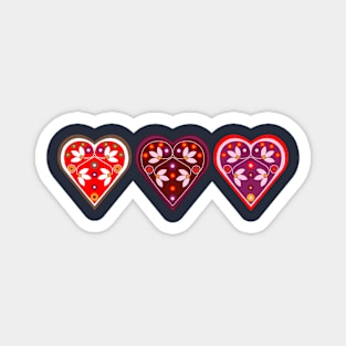 Folk Hearts Magnet