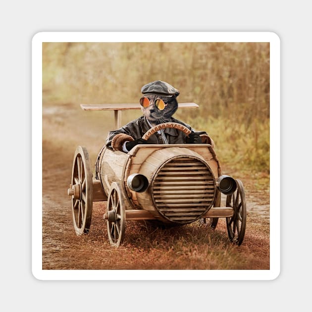 Retro Car Magnet by Sruthi