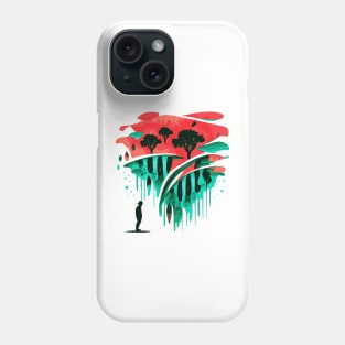 Watermelon Summer Trail Hiking Vacation Art Phone Case