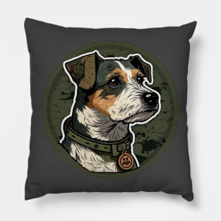 Jack Russell Terrier Camouflage Motif Pillow