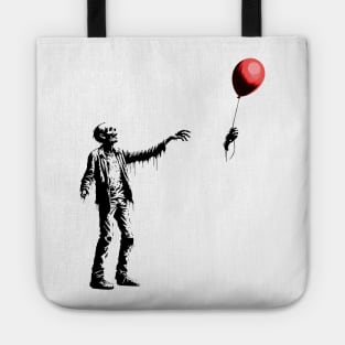 Zombie Balloon Banksy Style Tote