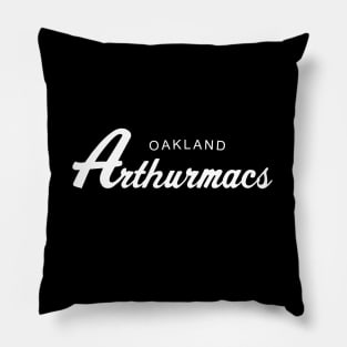 Raiders NFL Style Logo in White Font Pillow