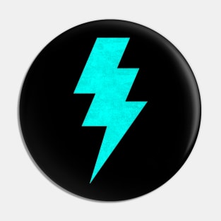 Lightning Bolt Teal Pin