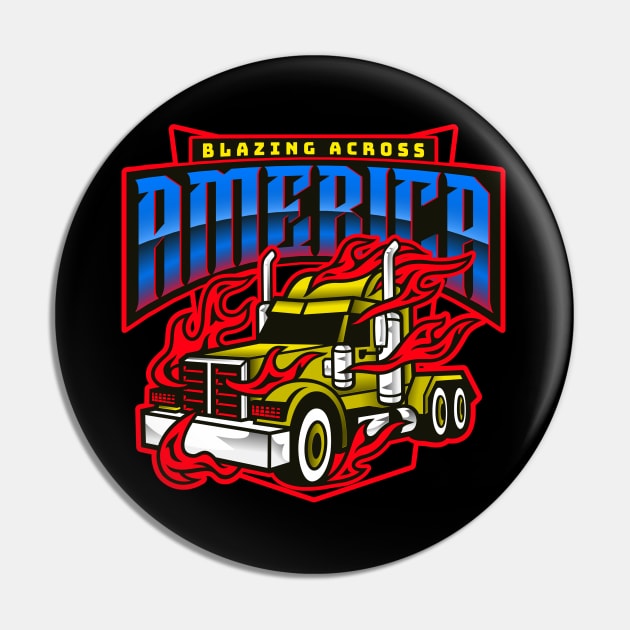 Blazing Across America Pin by TJWDraws