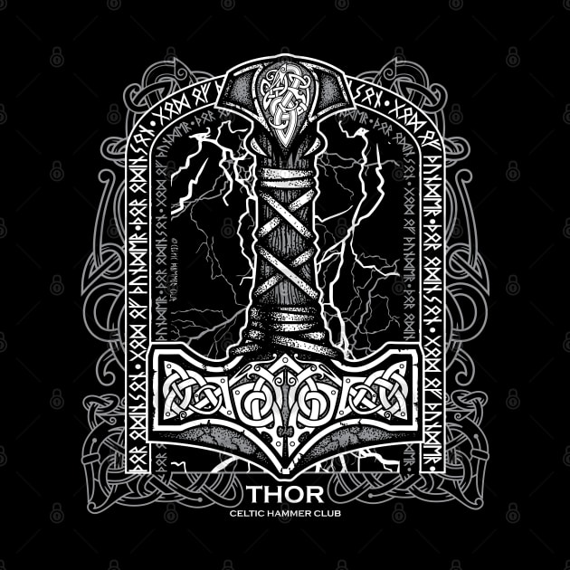 Thor Odinson, God of Thunder (Grayscale) by celtichammerclub