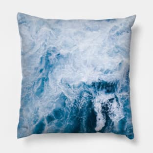 Crystal Clear Aqua Blue Ocean Water Pillow