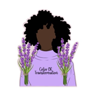 Lovely Lavender Black Women Art // Coins and Connections T-Shirt