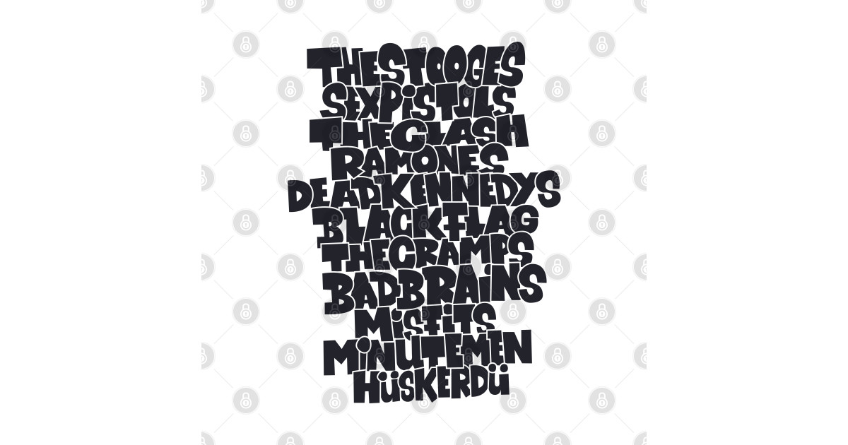 Punk Legends. Cult punk bands design. Punk rock will never die! Punk