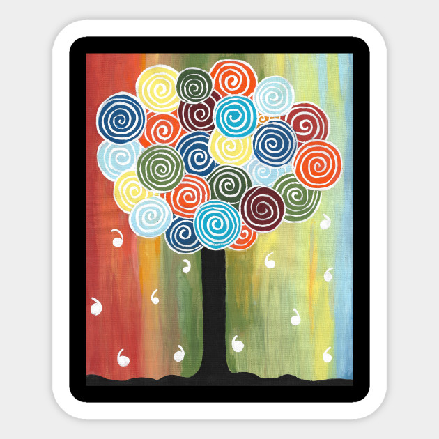 The Lollipop Tree Whimsical Trees Sticker Teepublic