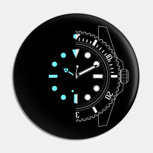 Divers Watch Day and Night Pin