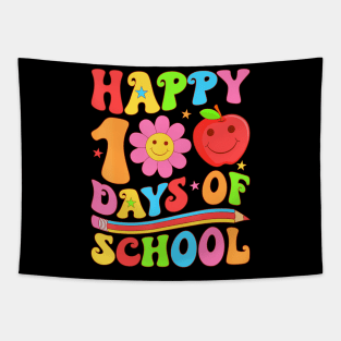 Happy 100Th Day Of School Teacher 100Days Of School Boy Girl Tapestry