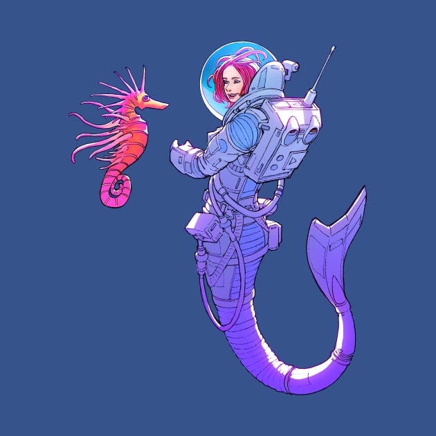 Space Mermaid by spacegoose