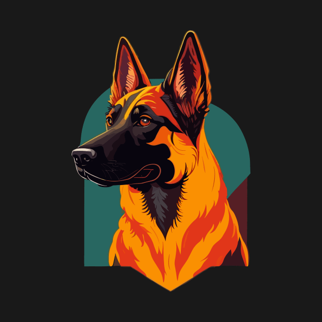 Belgian Malinois Portrait by SpriteGuy95