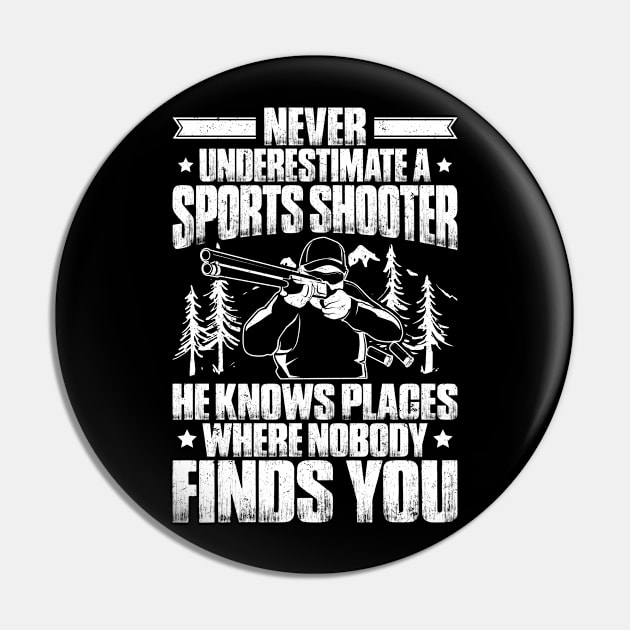 Sports Shooter Shooting Sports Sharpshooter Gift Pin by Krautshirts