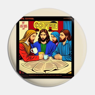 Pray And Coffee With Jesus Album Collection Art Pin