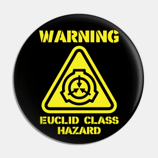 SCP Warning Euclid Class Hazard Pin