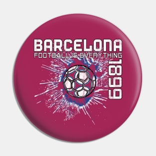 Football Is Everything - FC Barcelona Splatter Strike Vintage Pin